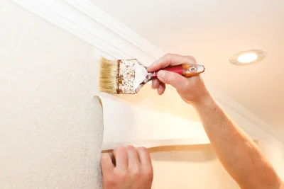 Pose de papier peint à Roche — revêtements muraux et toiles de verre